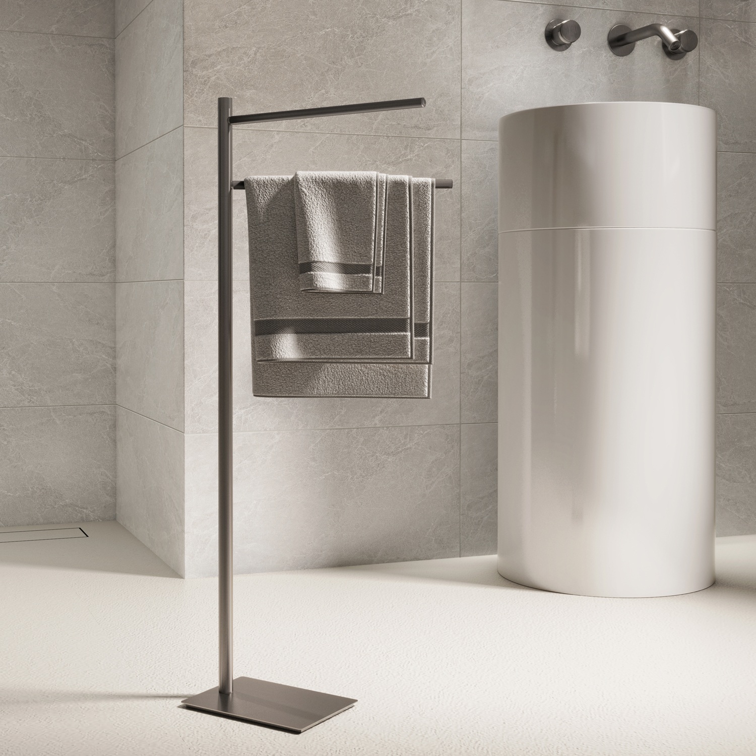 LINEA TRILLY - PIANTANA PORTA ASCIUGAMANI GUN METAL