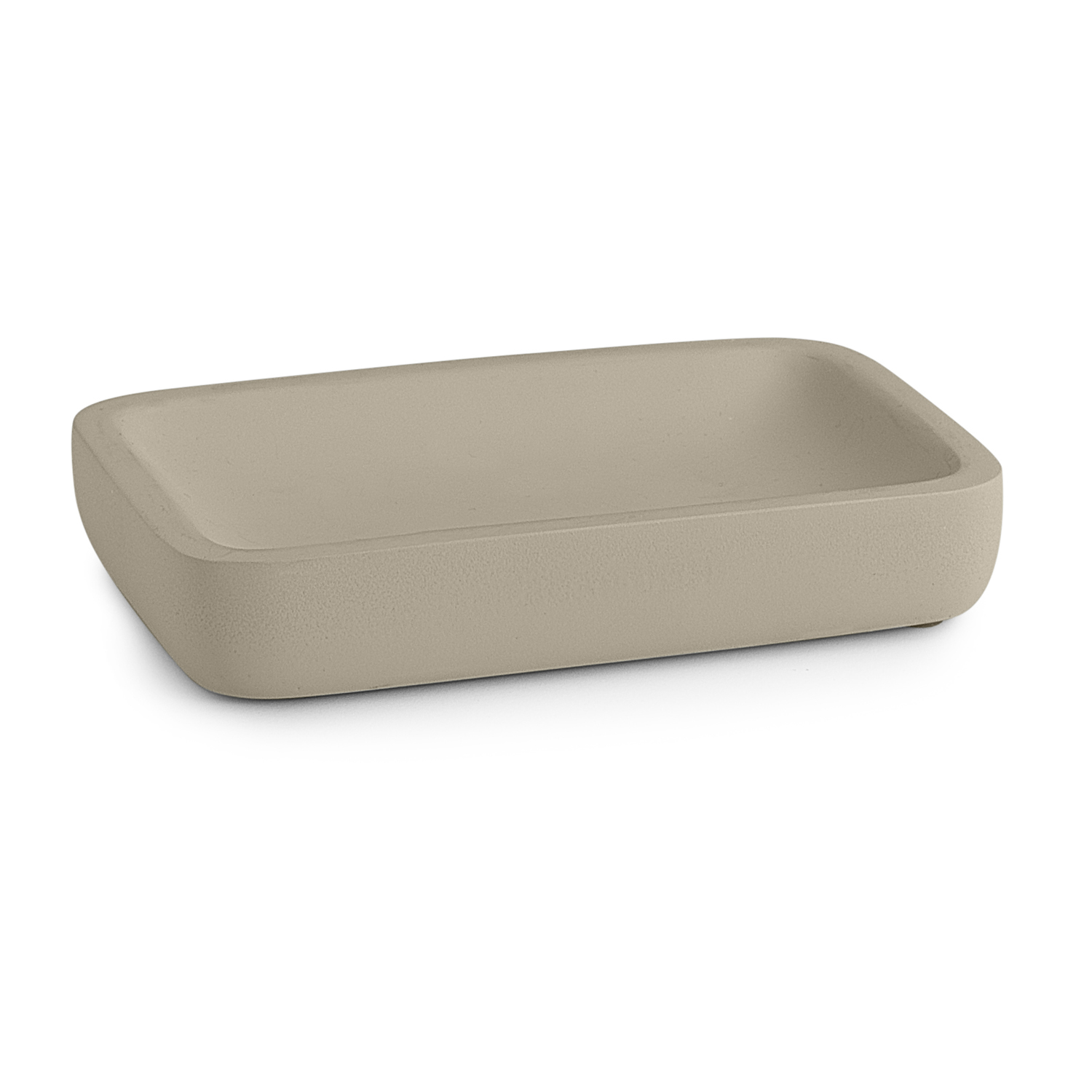 LINEA YLENIA - PORTA SAPONE IN RESINA TORTORA CHIARO MATT