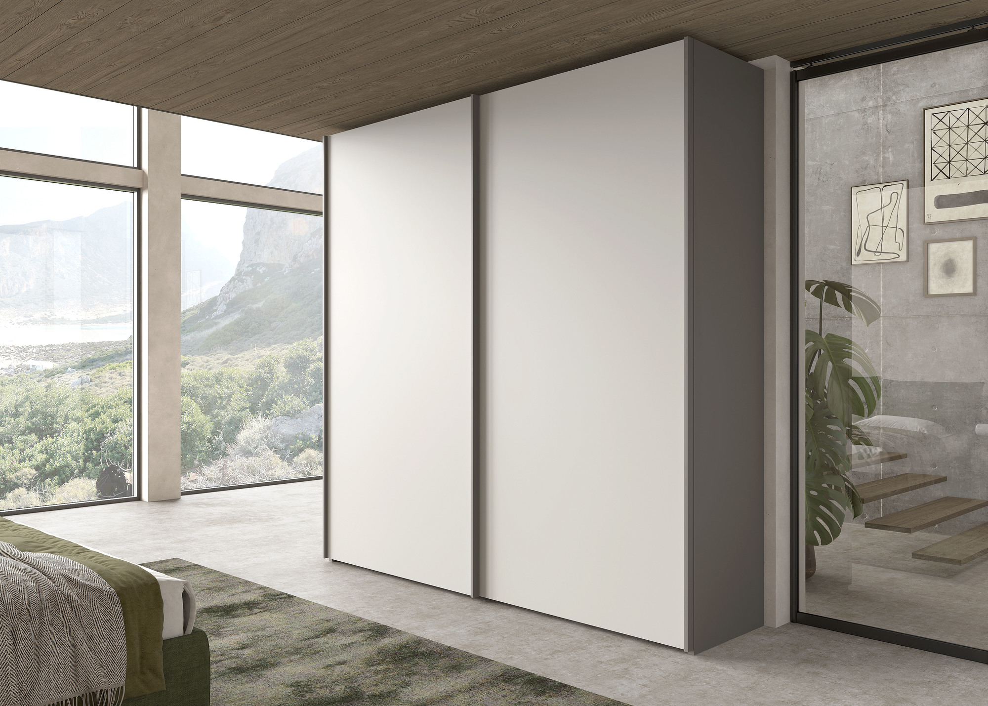 ARMADIO CM 241X65 H. 247 FANGO E CANAPA