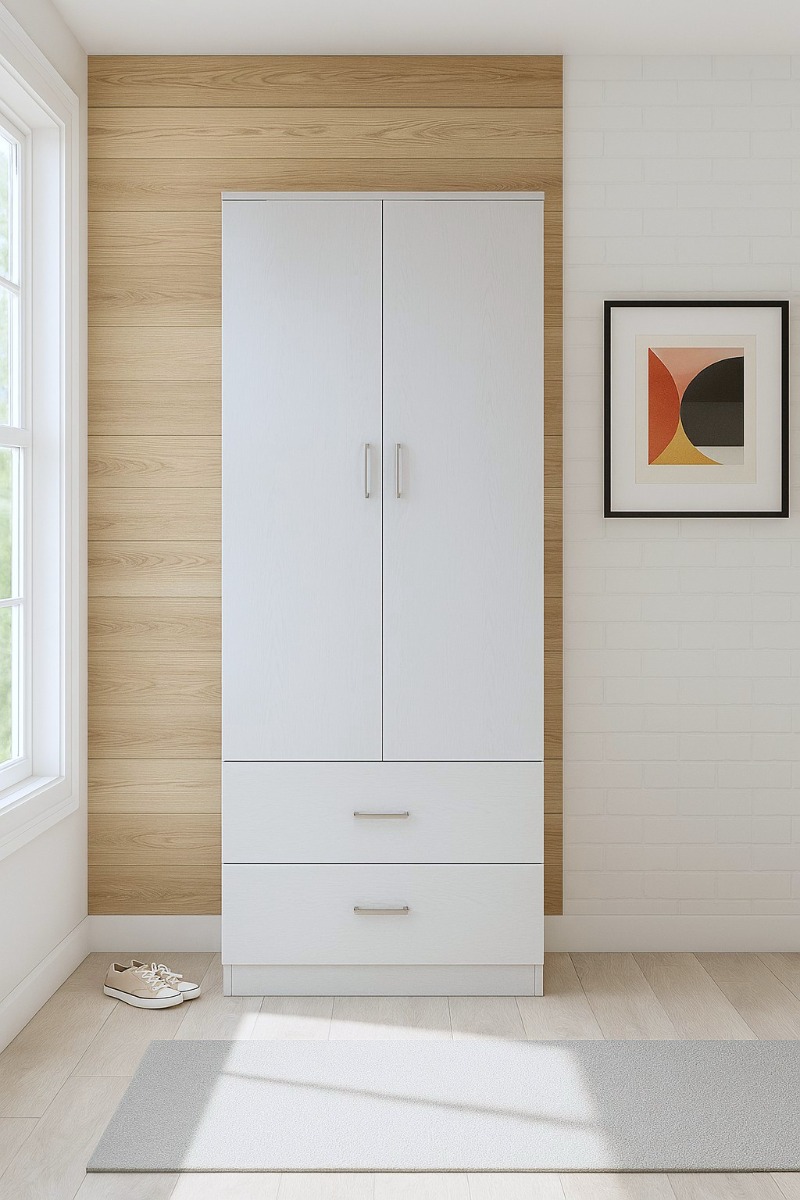 ARMADIO MULTIUSO CM 60X42 H. 180 ROVERE SBIANCATO