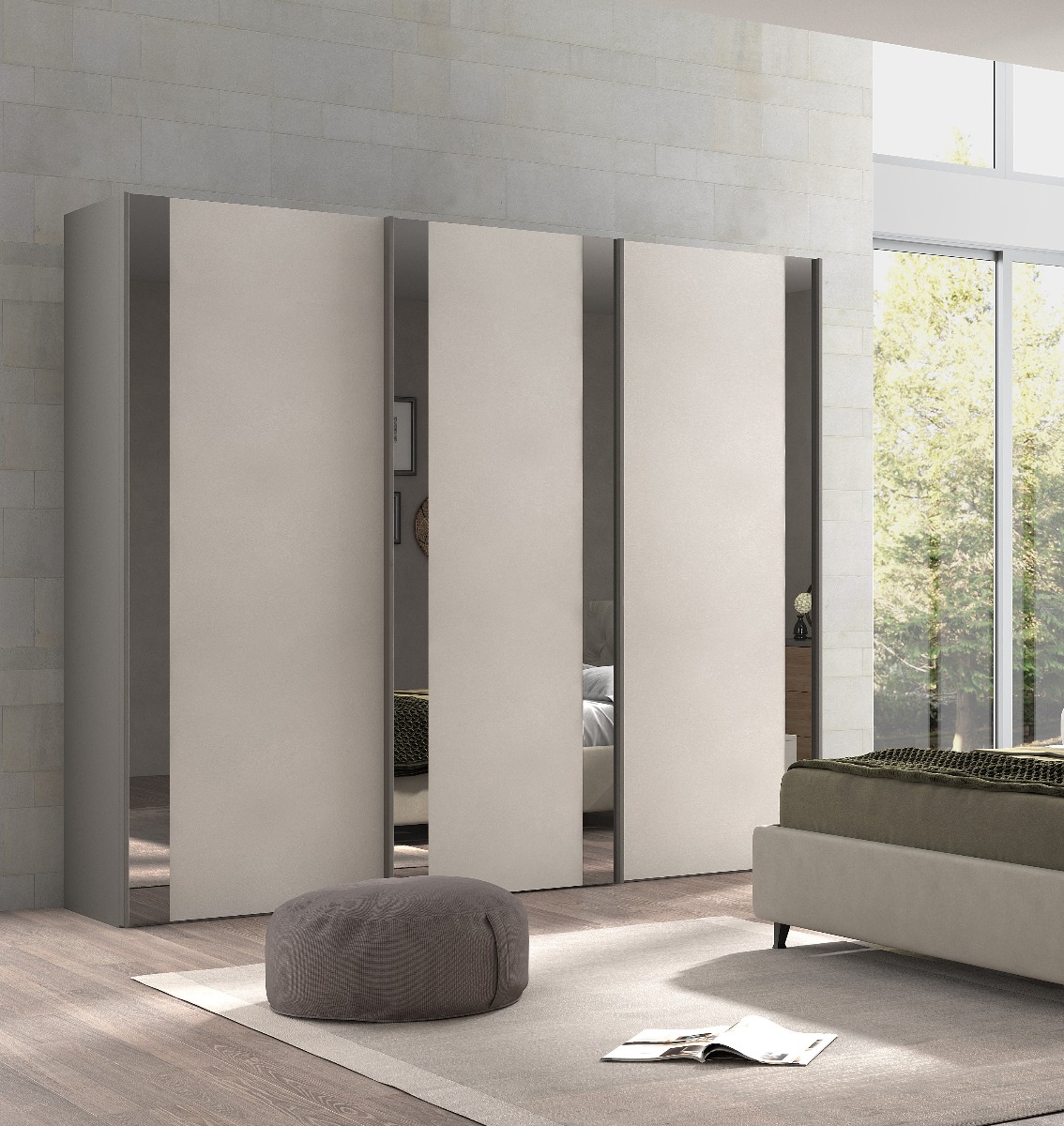 ARMADIO MOD. RIGO CM 270X65 H. 247 FANGO E SPATOLATO