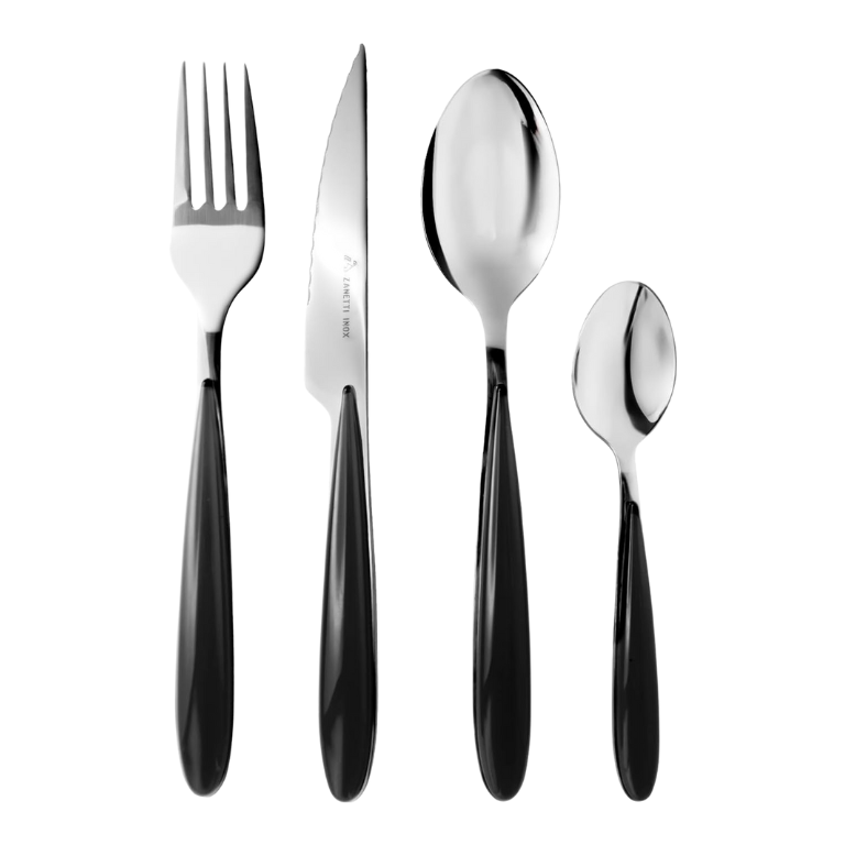 SERVIZIO COMPLETO DA 24 POSATE LINEA ELEGANCE GRIGIO