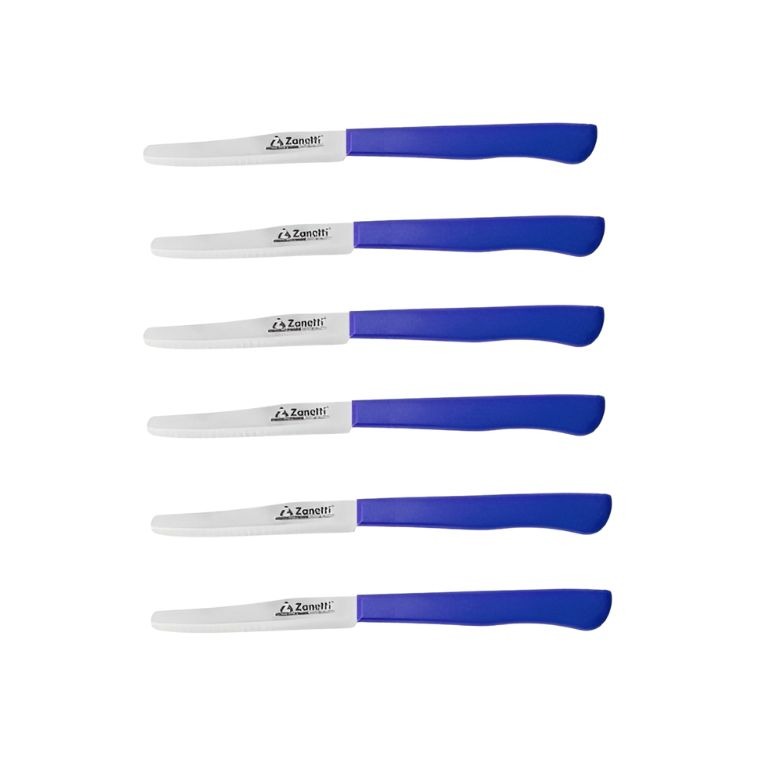SET 6 COLTELLI DA TAVOLA LINEA DAILY 11CM BLU