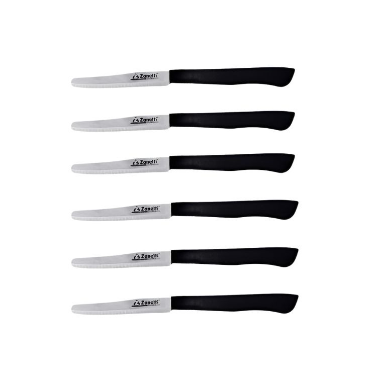 SET 6 COLTELLI DA TAVOLA LINEA DAILY 11CM NERO