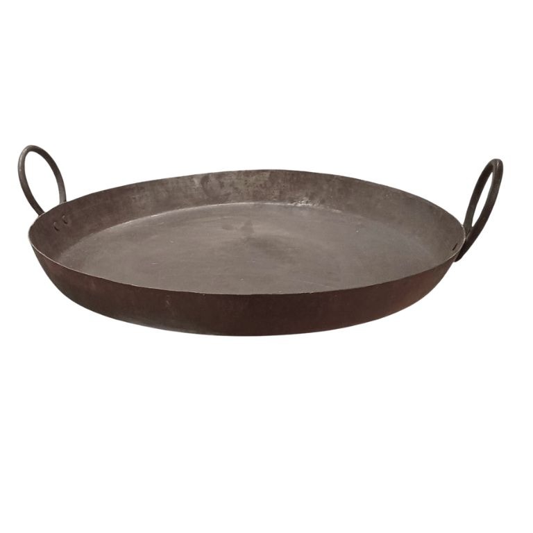 PADELLA DECORATIVA IN FERRO ANTICO 60X50 H 12CM