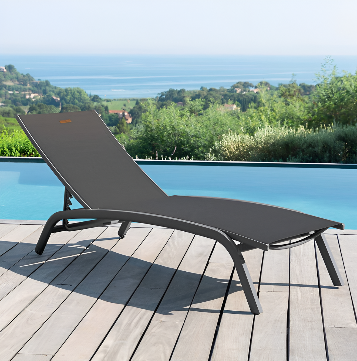 LETTINO DA ESTERNO MOD. BONAO GRAFITE E TEXTILENE ANTRACITE