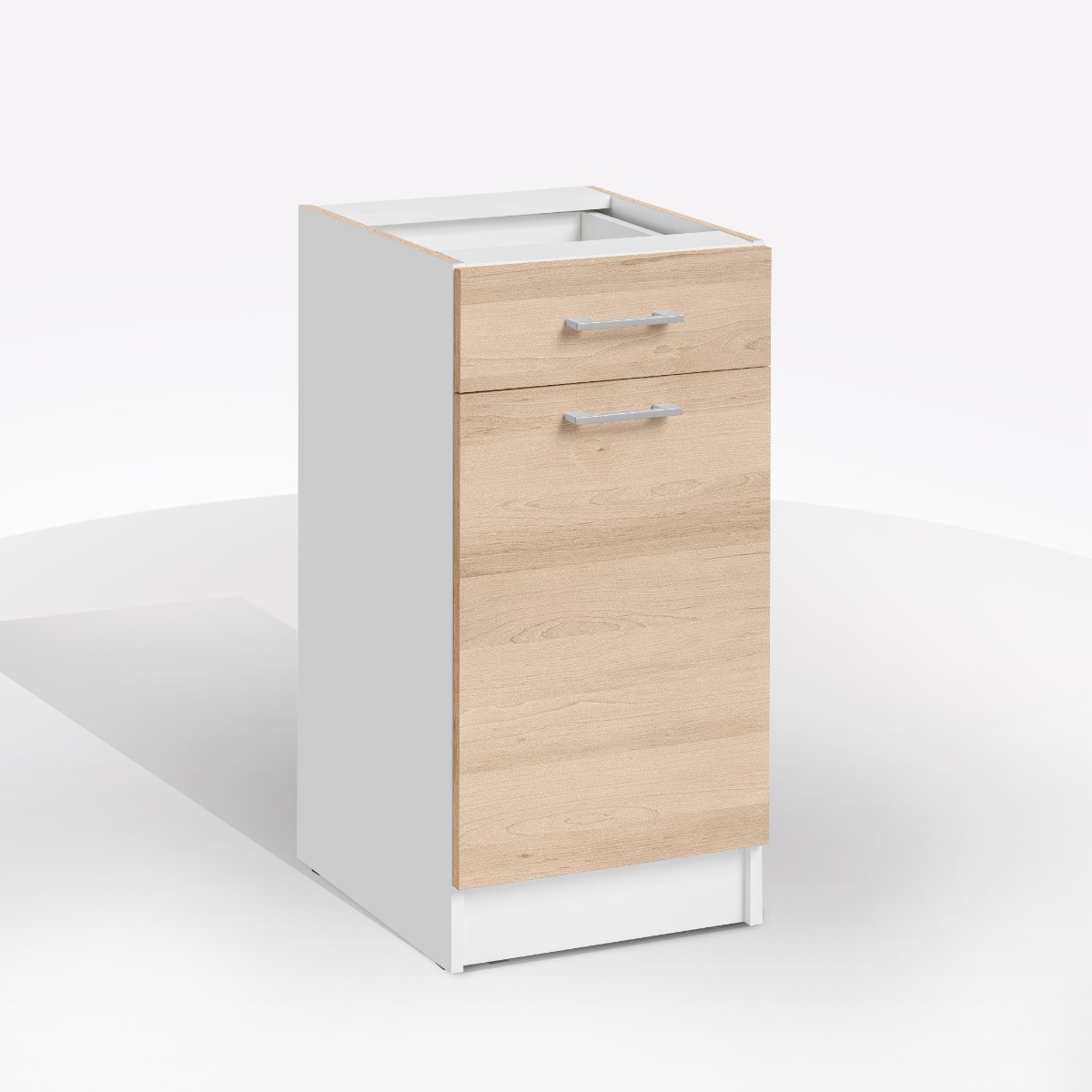 BASE ECO CM 40X46 H.82 BIANCO E ROVERE ARTISAN 