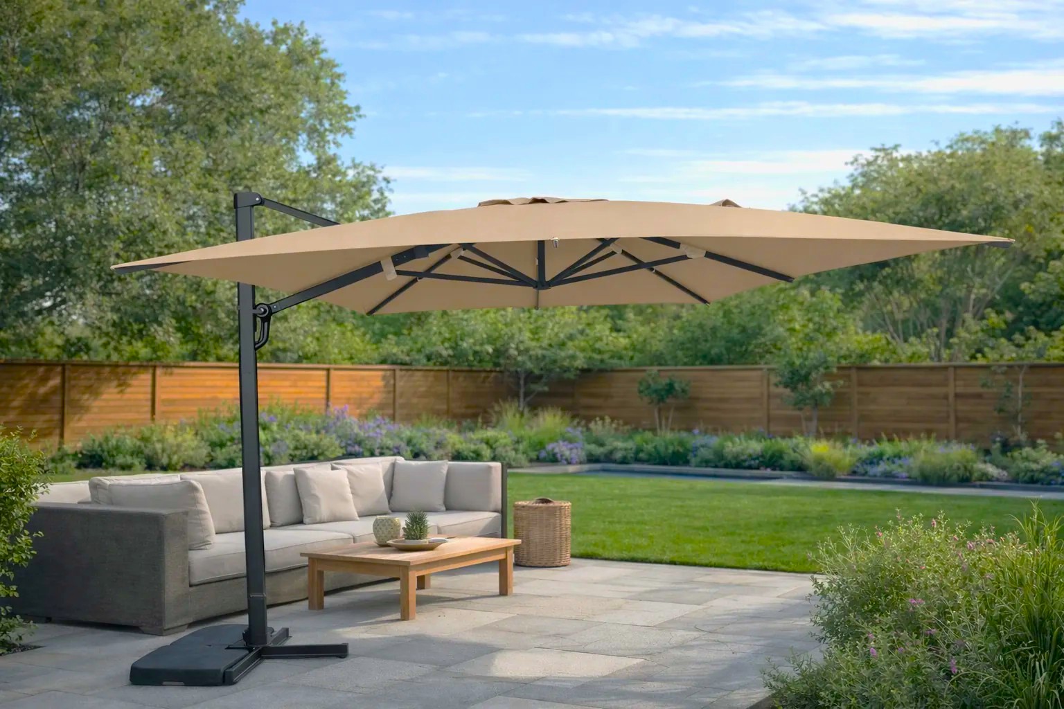 OMBRELLONE A BRACCIO MOD. MYB 3X4MT ECRU'