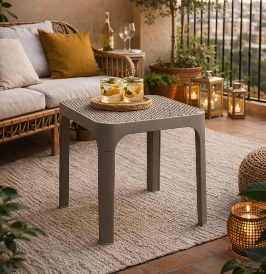 NARDI OUTDOOR - TAVOLINO MOD. NET CM 40X40 TORTORA