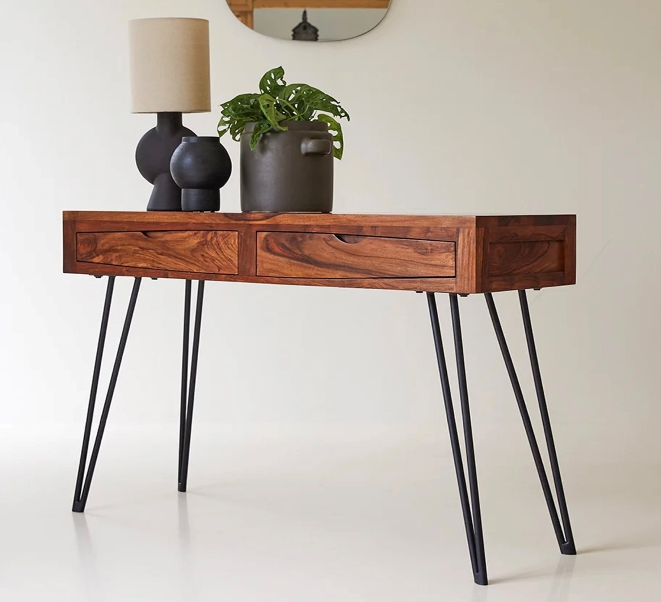 CONSOLLE MOD. SNV-06 CM 110X40 IN LEGNO DI SHEESHAM STONE FINISH