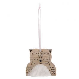 Ornamenti a forma di gufo, statuetta in cristallo bianco da 5,8 cm