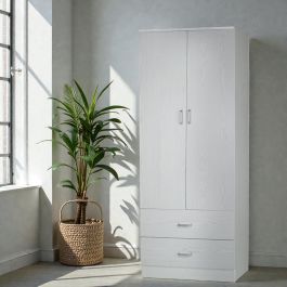 Armadio Multiuso Atenas 160 Bianco - Con 4 Ripiani Regolabili - 159x29.5x31.5 Cm - Per Bagno O Ripostiglio