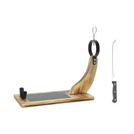 Banchetta Per Prosciutto Steelblade Con Copertura Kukuxumusu - Set Completo Con Coltello E Affilatore, Ideale Per Tagliare E Servire - Foto 7