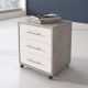 CASSETTIERA MOD. OMEGA II CM 43X40 H. 57 CEMENTO E BIANCO FRASSINATO