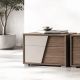 COMODINO MOD. TIVOLI SX CM 53X43.3 H. 46.3 NOCE OSSIDATO E CASHMERE FENIX