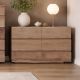 COMO' MOD. SPU-034 IN LEGNO DI ACACIA TINTA NATURALE 
