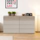 COMO' MOD. FAVORITA CM 137.2X44.4 H.80.9 CASHMERE OPACO E ROVERE GESSATO