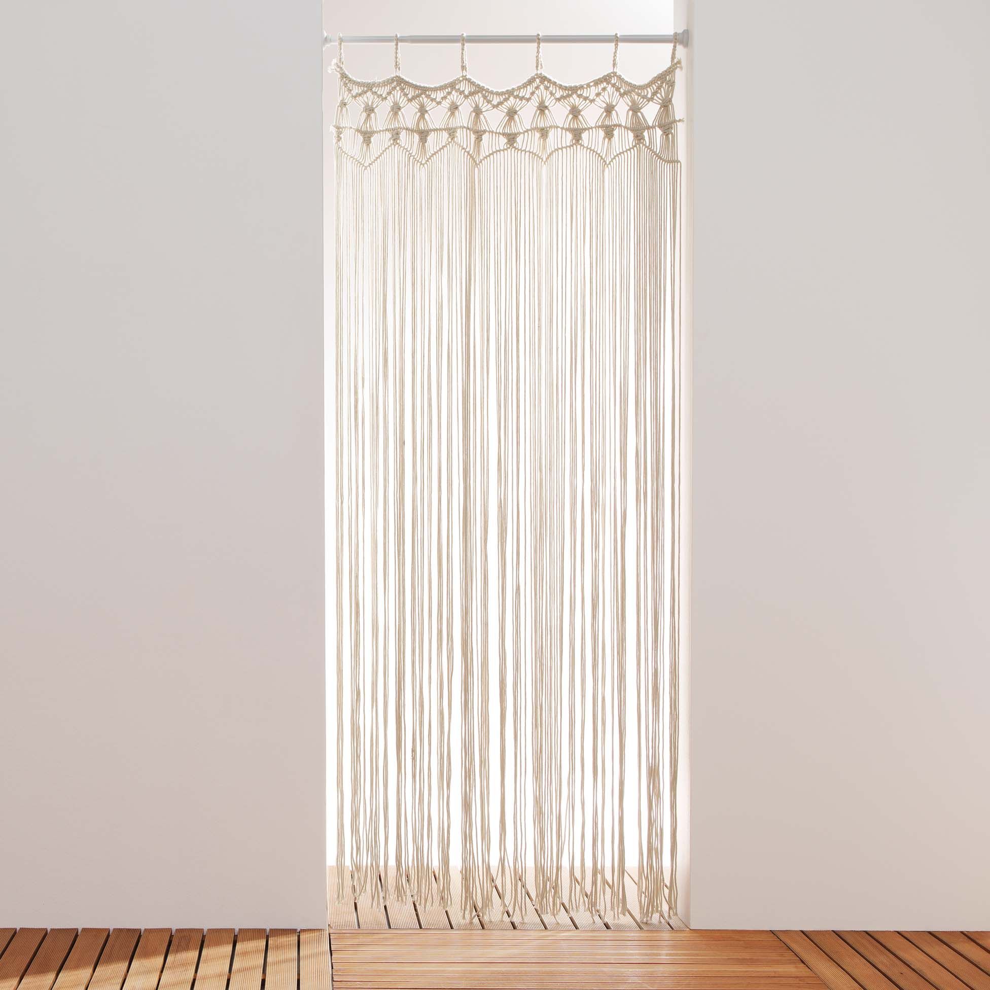TG. 52x95) Elrene Macramé - Tenda a pannello semi velata, 132 x 241 cm