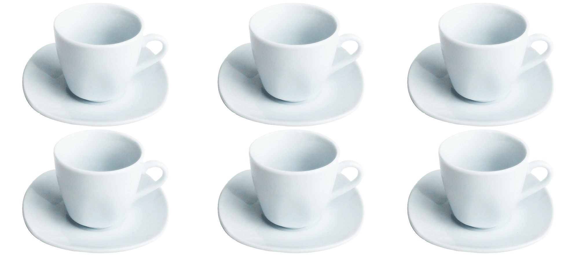 Arcoroc Hotelerie Blanc Kaffeeuntertasse in weiß - 153 mm - Opalglas - 6 Stück