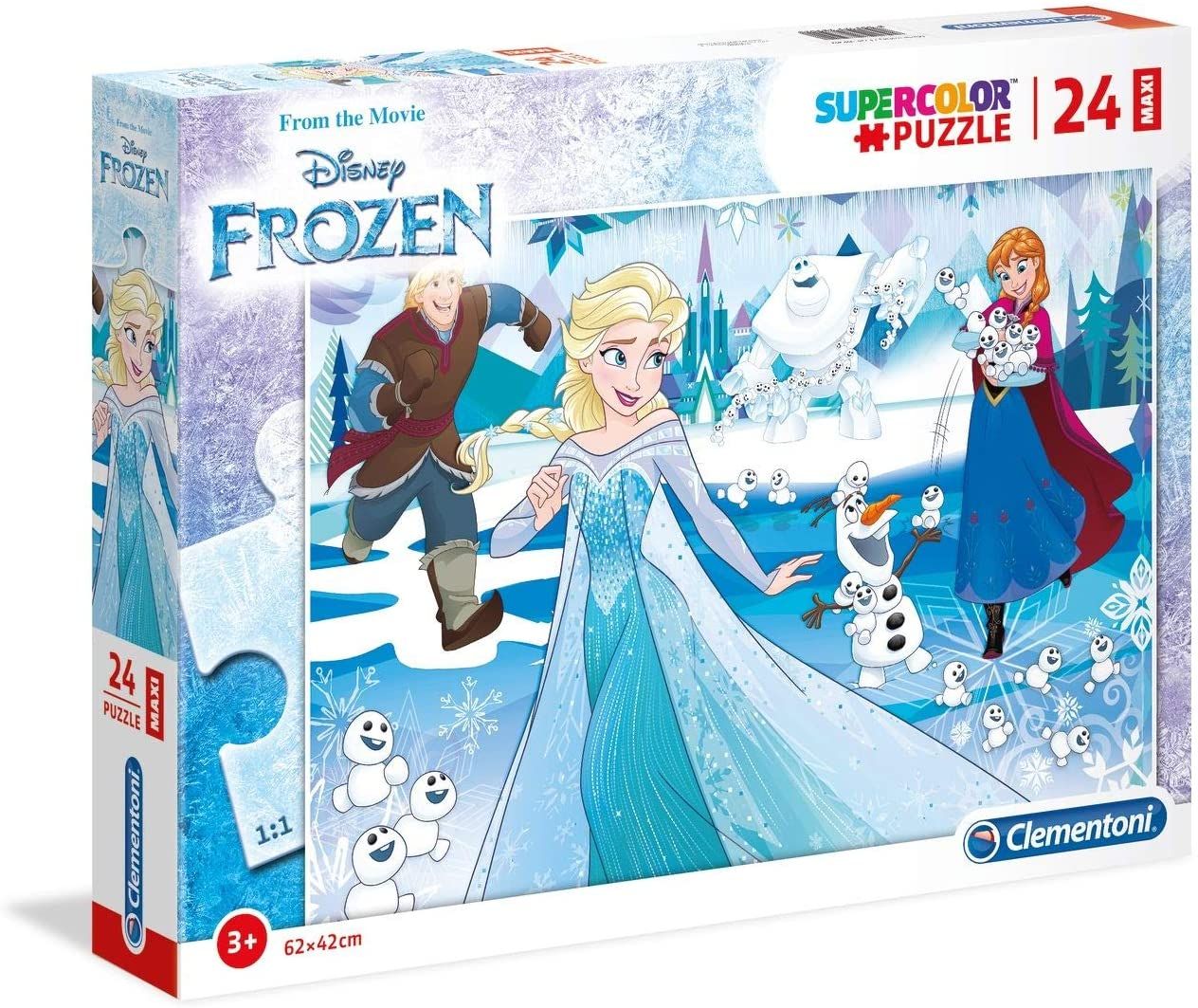 Clementoni - Puzzel 24 Stukjes Maxi Disney Frozen, Kinderpuzzels, 3-5 jaar, 24242