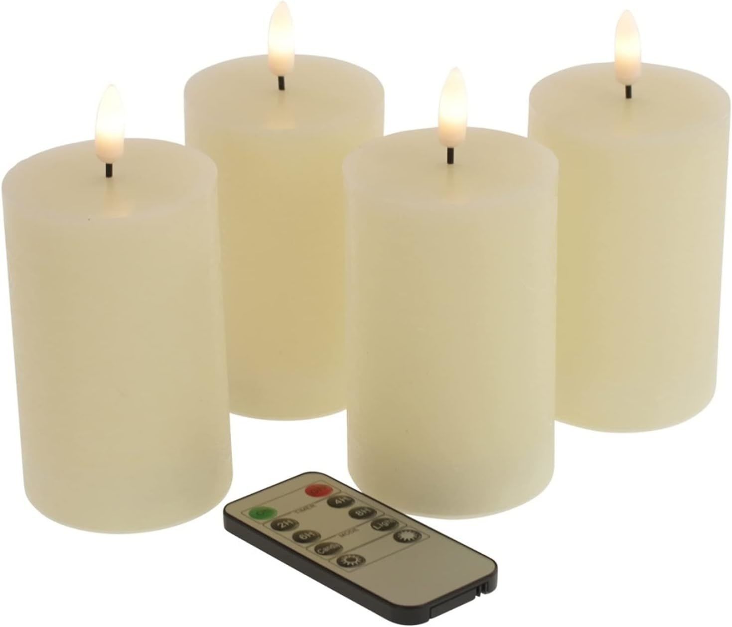 Lumineo Candele A LED Con Funzione Timer, 11-19 Cm, Set Da 3
