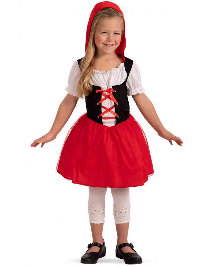 Ciao Mädchen-Kostüm Gr. 5-7 Jahre - Halloween Verkleidung Mit Spitzenkragen & Tasche, Rot