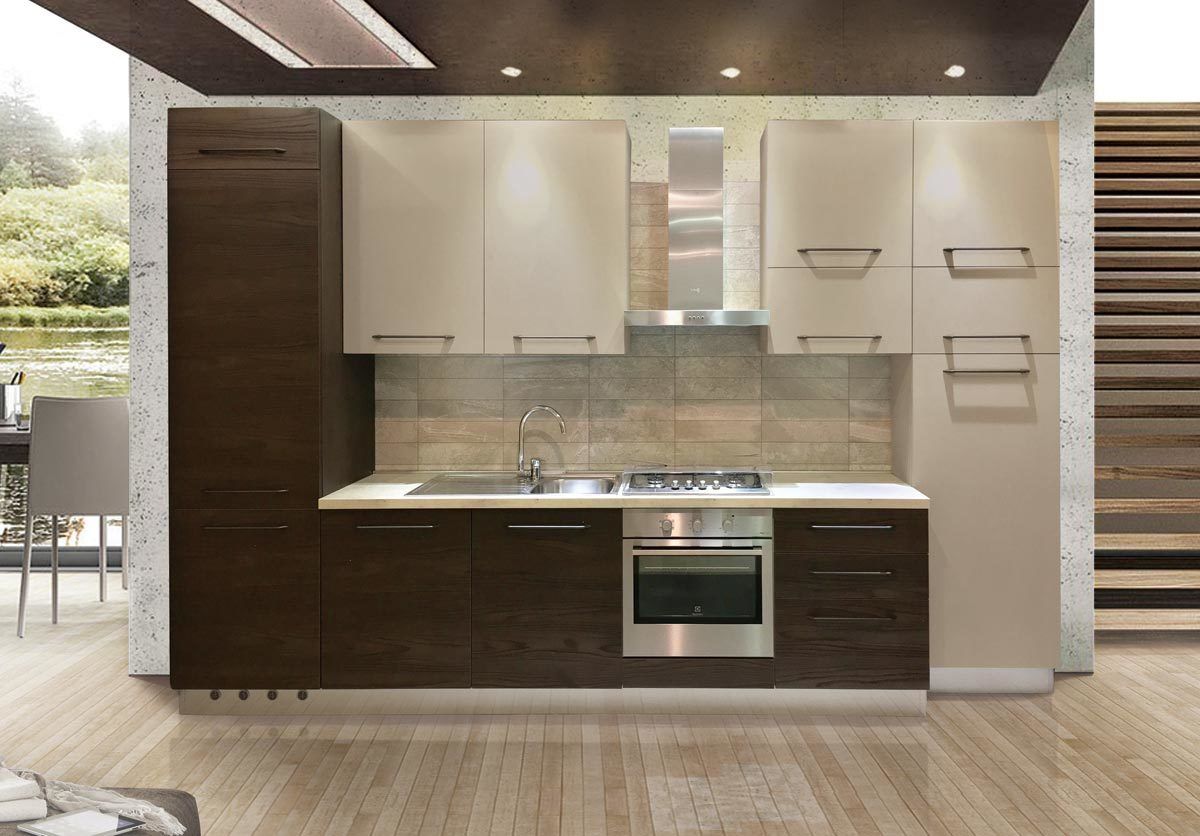 CUCINA COMPONIBILE OLMO DARK E BETON PERLA