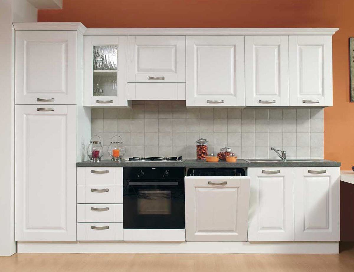 CUCINA COMPONIBILE OLIMPIA LACCATO BIANCO