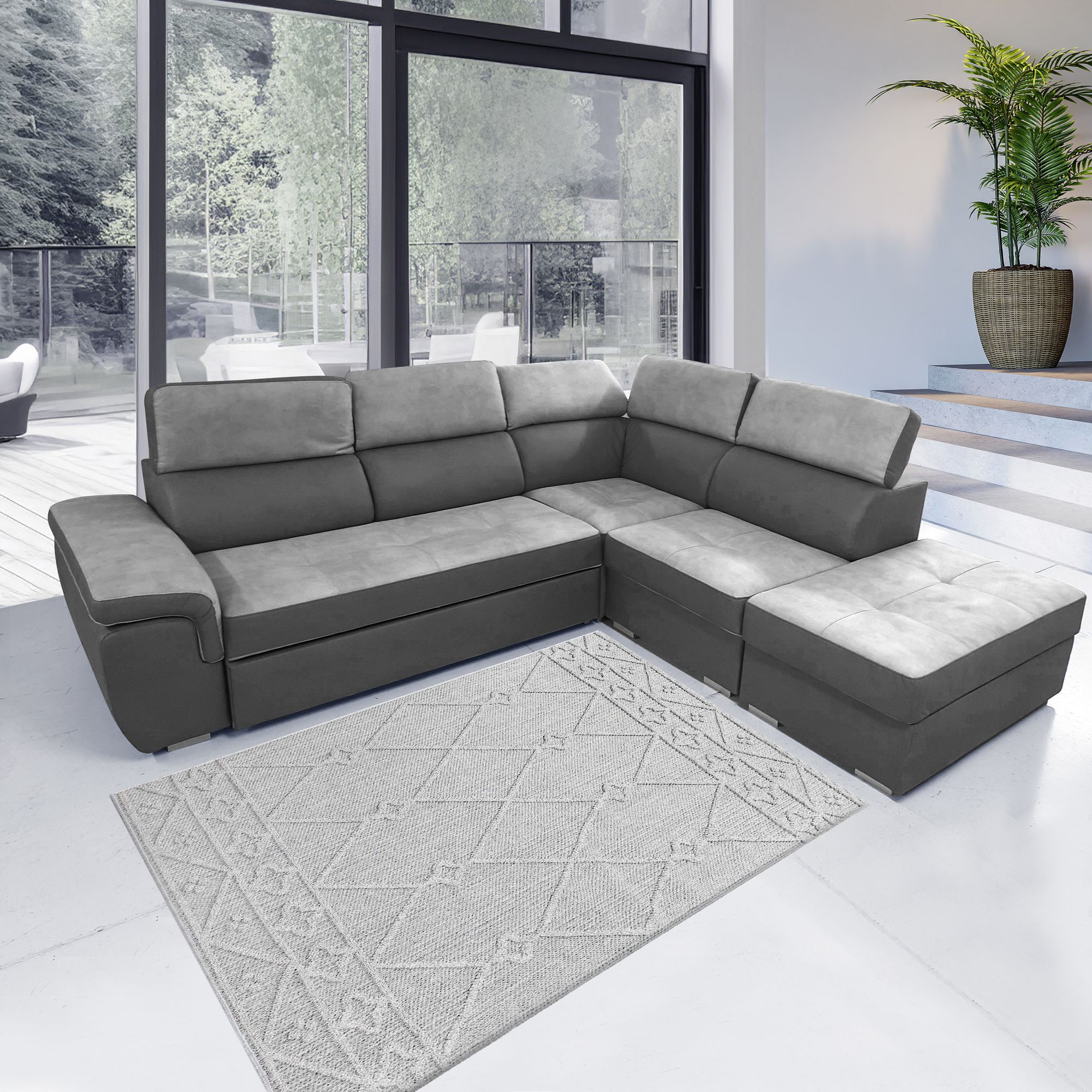Luxury Divano Ufficio Sofa Divano Klaus Corner Sofa, Square
