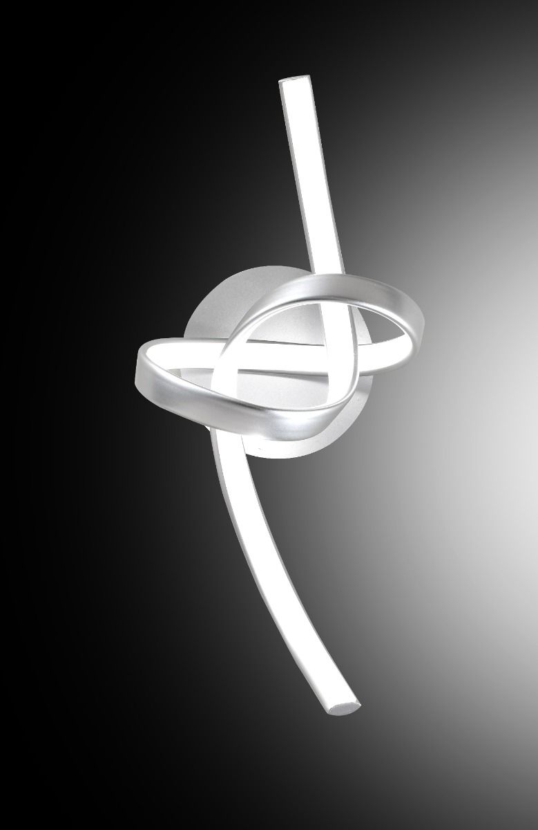 APPLIQUE A LED KILEY 13X24 H. 40CM ARGENTO - 12W 4500K 800lm