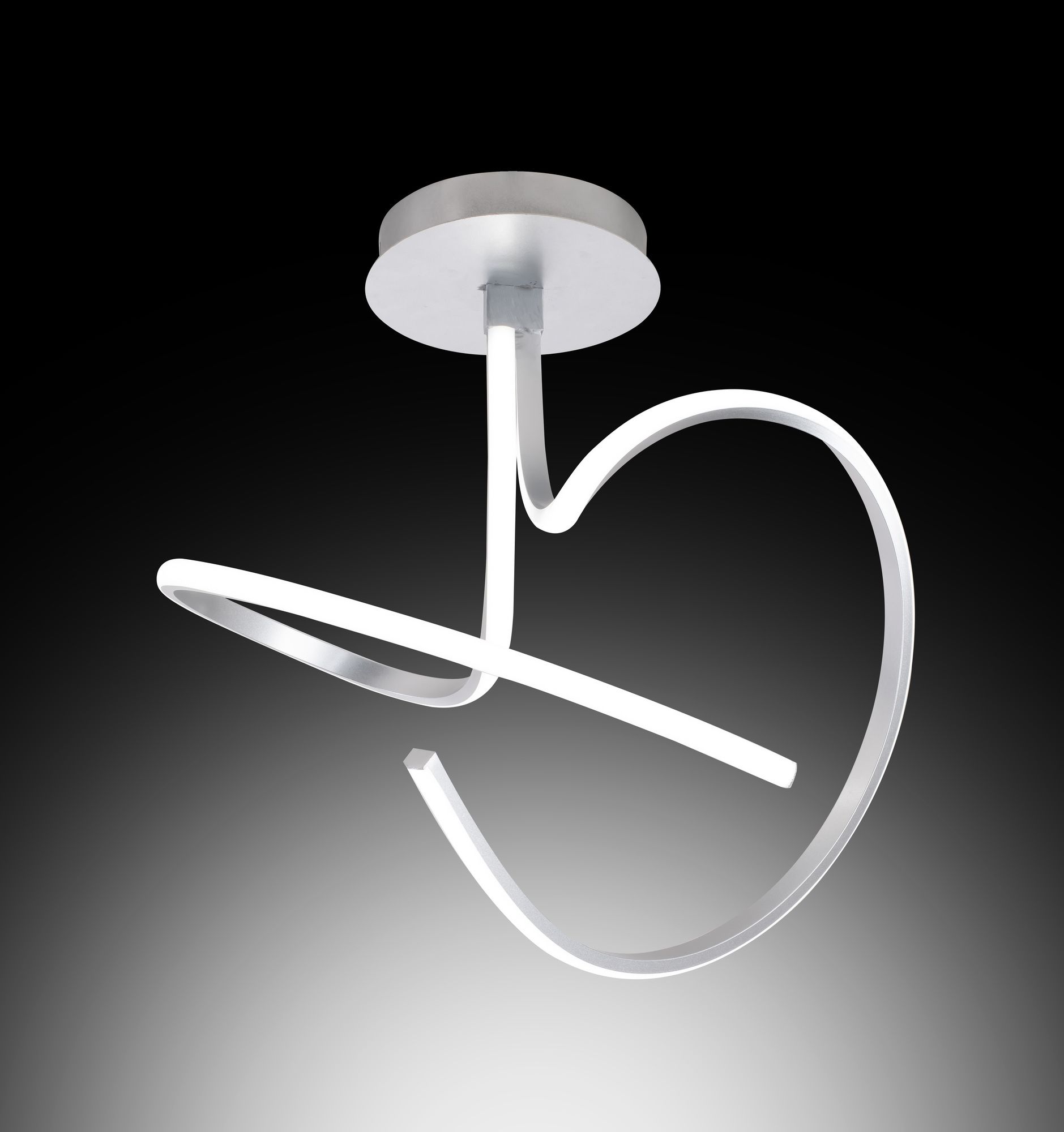 PLAFONIERA A LED KILEY 40X30 H. 37CM ARGENTO - 39W 4500K 2500lm