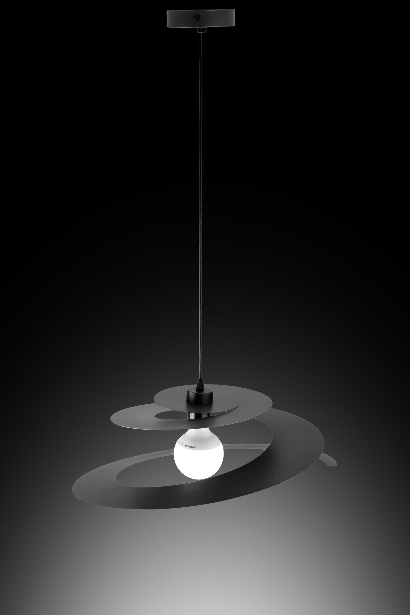 LAMPADARIO SPIRALE ASFALTO 50X130CM - 1XE27 MAX 42W