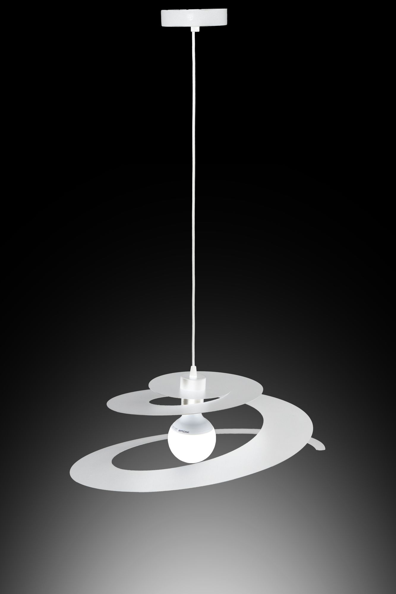 LAMPADARIO SPIRALE BIANCO 50X130CM - 1XE27 MAX 42W