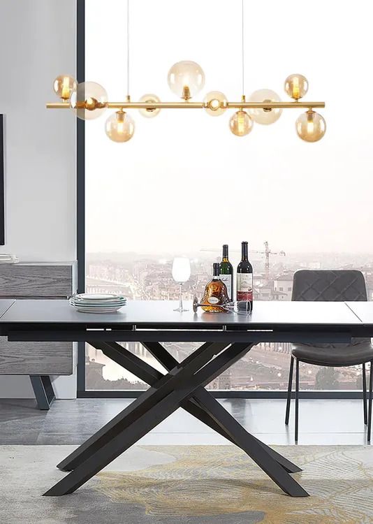 SOSPENSIONE FENIX ORO SATINATO E MIELE 87X30 H. 120CM - 10XG9 MAX 28W