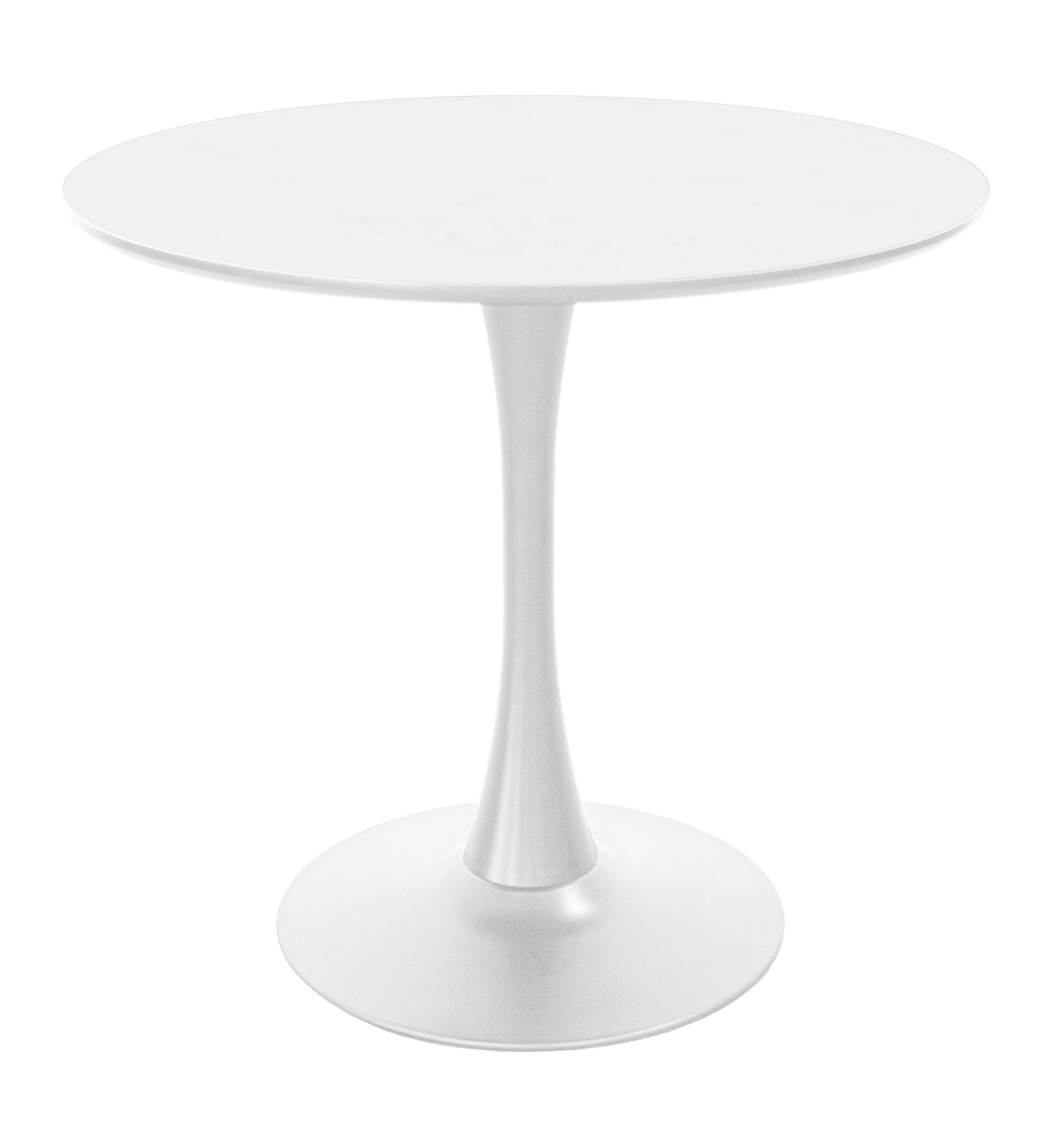 TAVOLO ROTONDO MOD. PAUL DIAM. CM 80 IN METALLO E MDF BIANCO OPACO