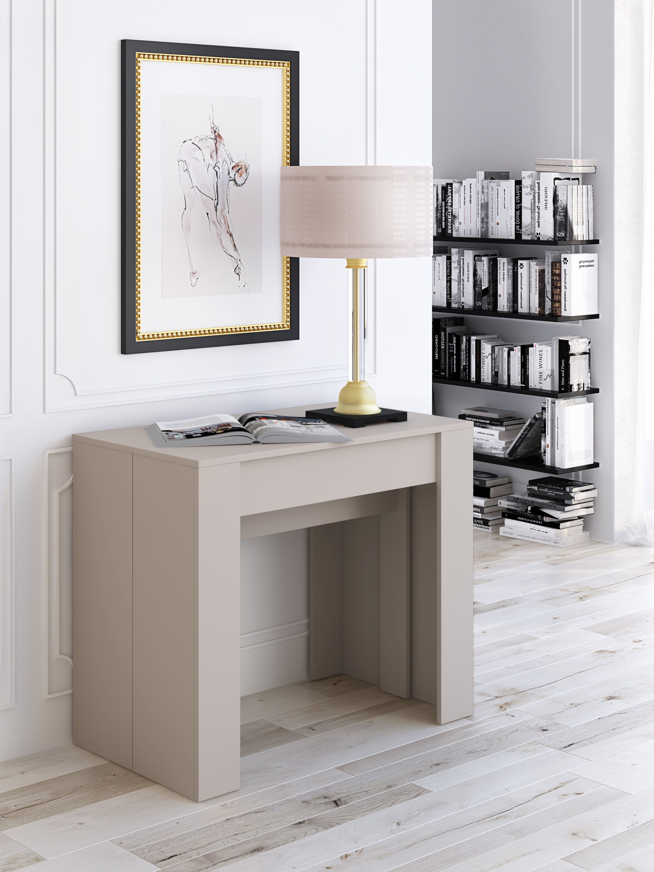 TAVOLO/CONSOLLE MOD. CONSOLA 2 CM 90X51 H.78 CACHEMIRE