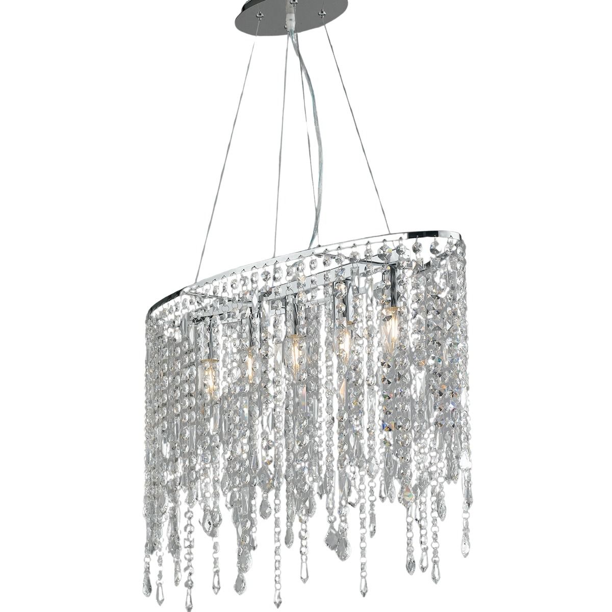 SOSPENSIONE BREEZE CROMATO 66.5X23.5 H. 140CM - 5XE14 MAX 40W 