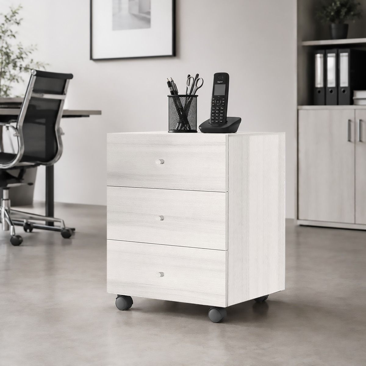 CASSETTIERA IN LAMINATO CM 40.1X52.5 H. 59.6 ROVERE NORDICO