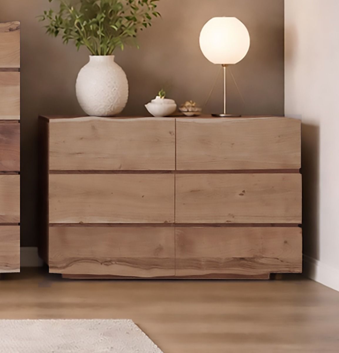 COMO' MOD. SPU-034 IN LEGNO DI ACACIA TINTA NATURALE 