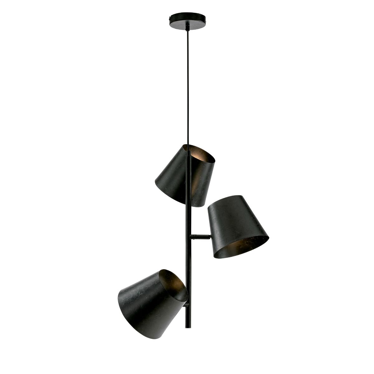 SOSPENSIONE COLT GRIGIO EFFETTO FERRO GREZZO 51X212CM - 3XE27