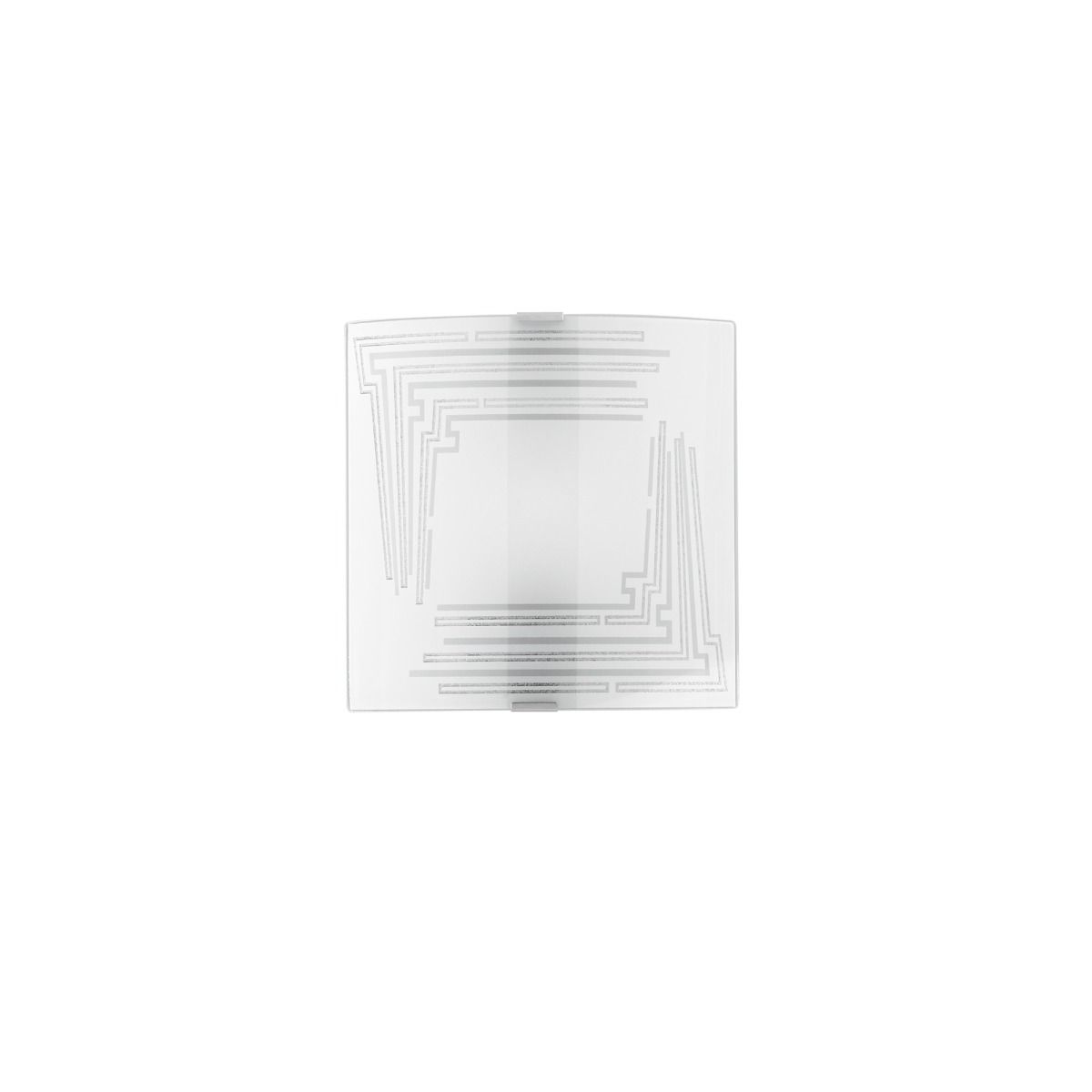 APPLIQUE CONCEPT BIANCO E CROMO 26X26CM - 1XE27 MAX 60W
