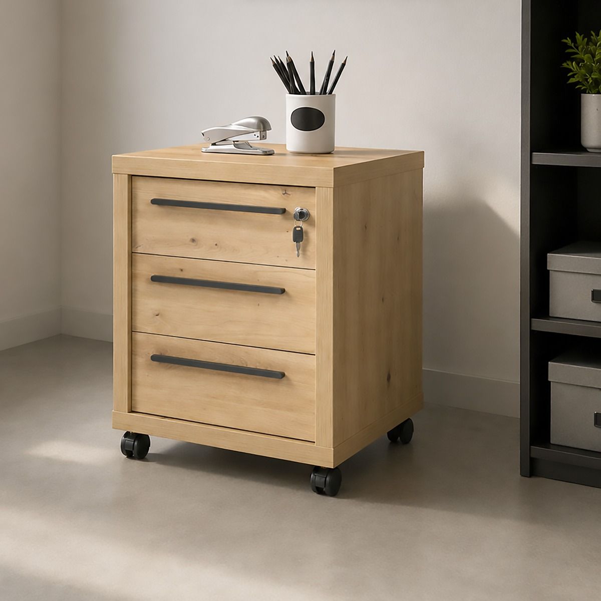 CASSETTIERA MOD. RILEGA CM 53.6X44.7 H. 63.4 ROVERE ARTISAN