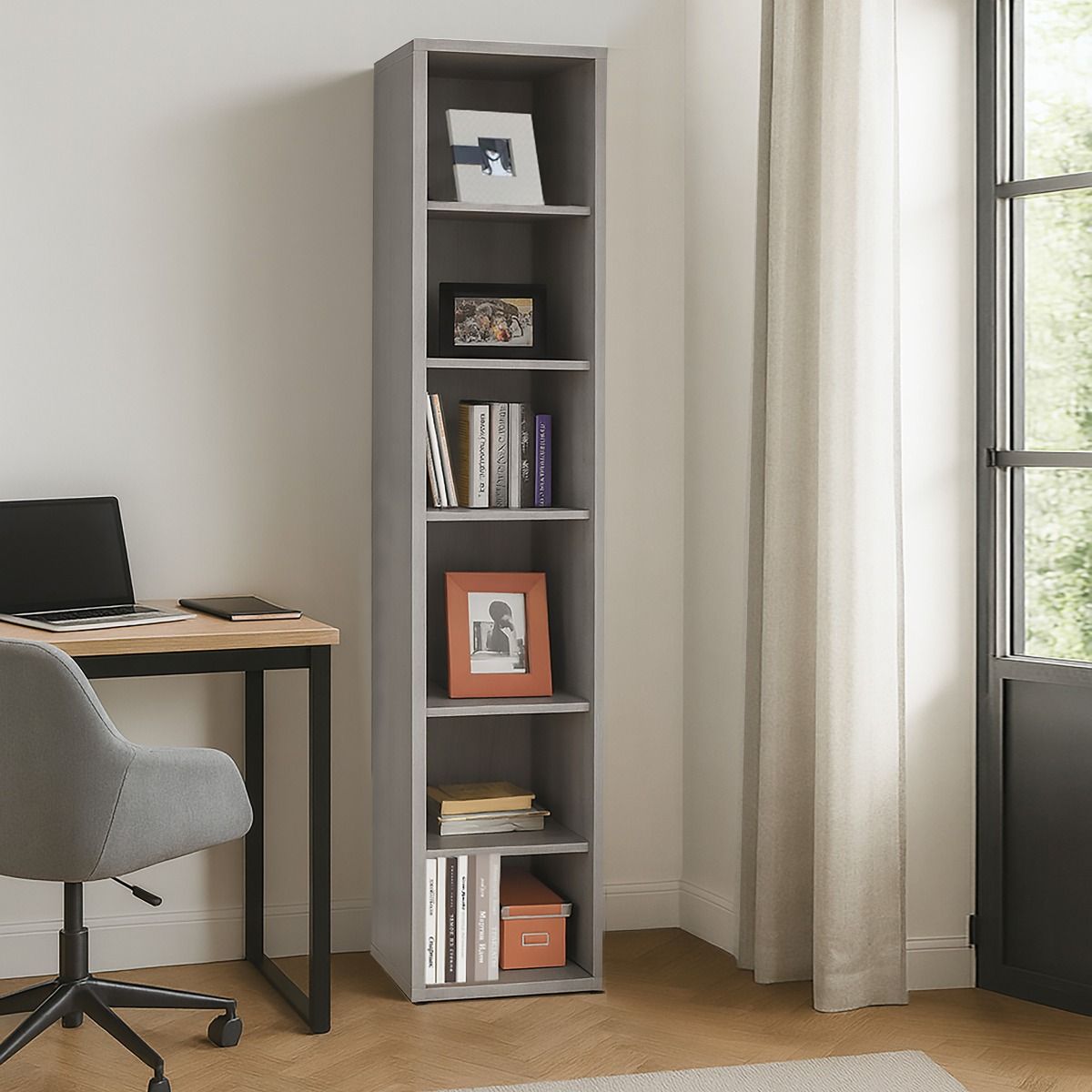 LIBRERIA MOD. DISEGNO 44X36 H. 217 CM CEMENTO