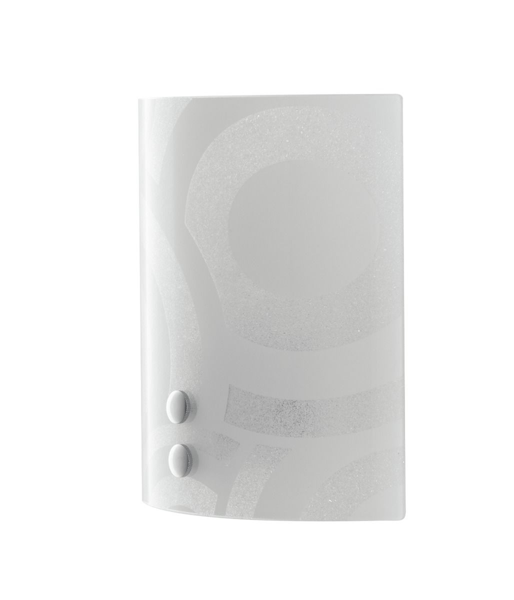 APPLIQUE MIRO' BIANCO GRANIGLIATO 23X23CM - 1XE27 MAX 60W