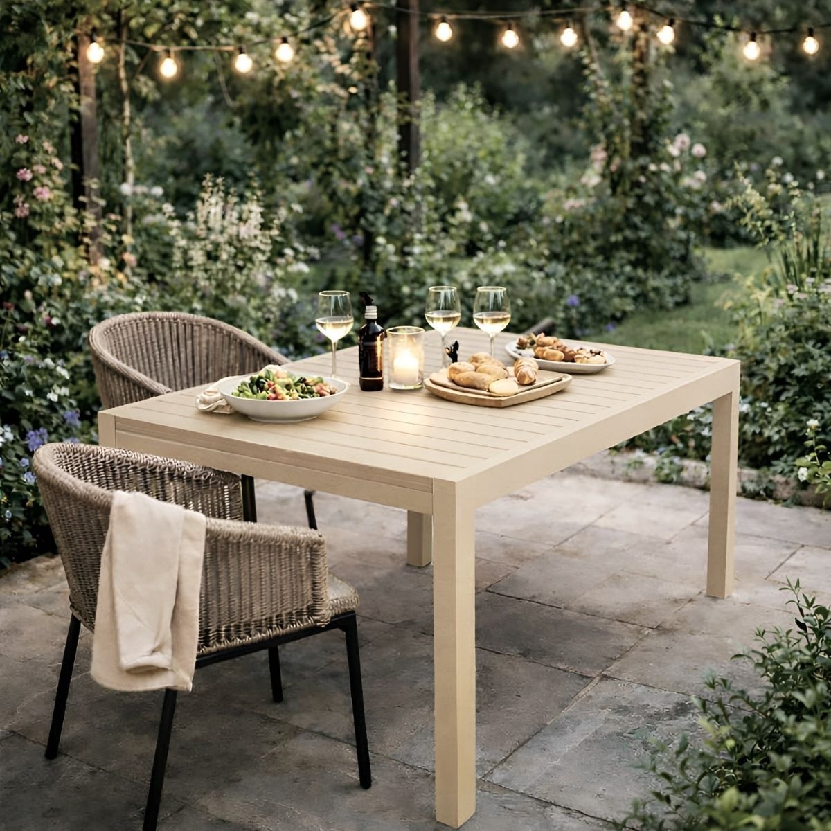 TAVOLO ALL. DA ESTERNO CM 135X90 ALLUMINIO ARGILLA