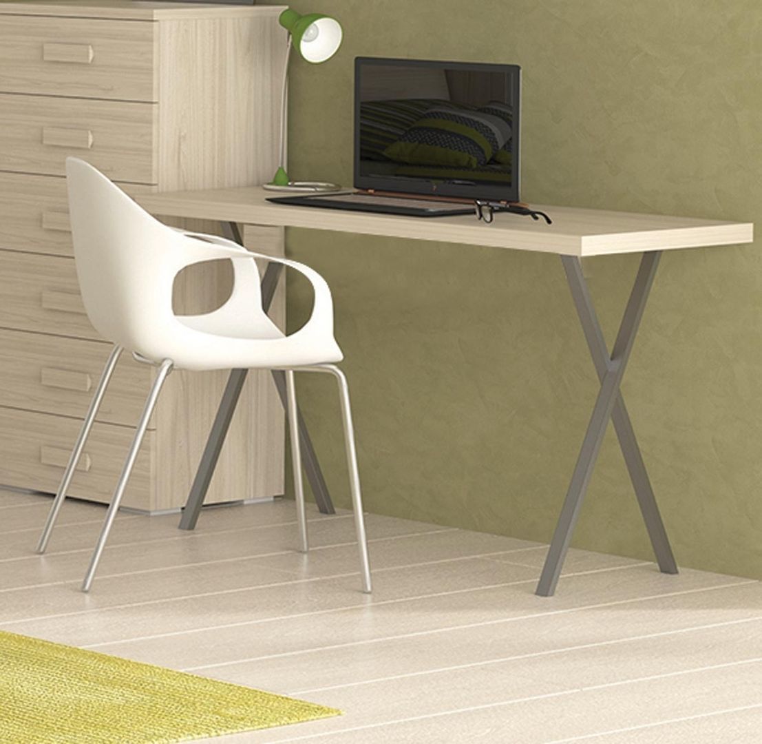 SCRIVANIA CM 123X55 H. 81 OLMO E METALLO