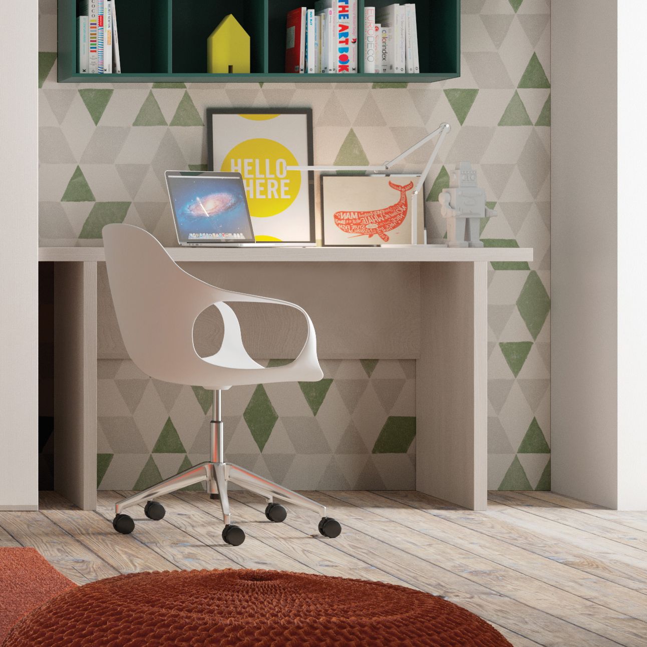 SCRIVANIA CM 151X55 H. 76 OLMO