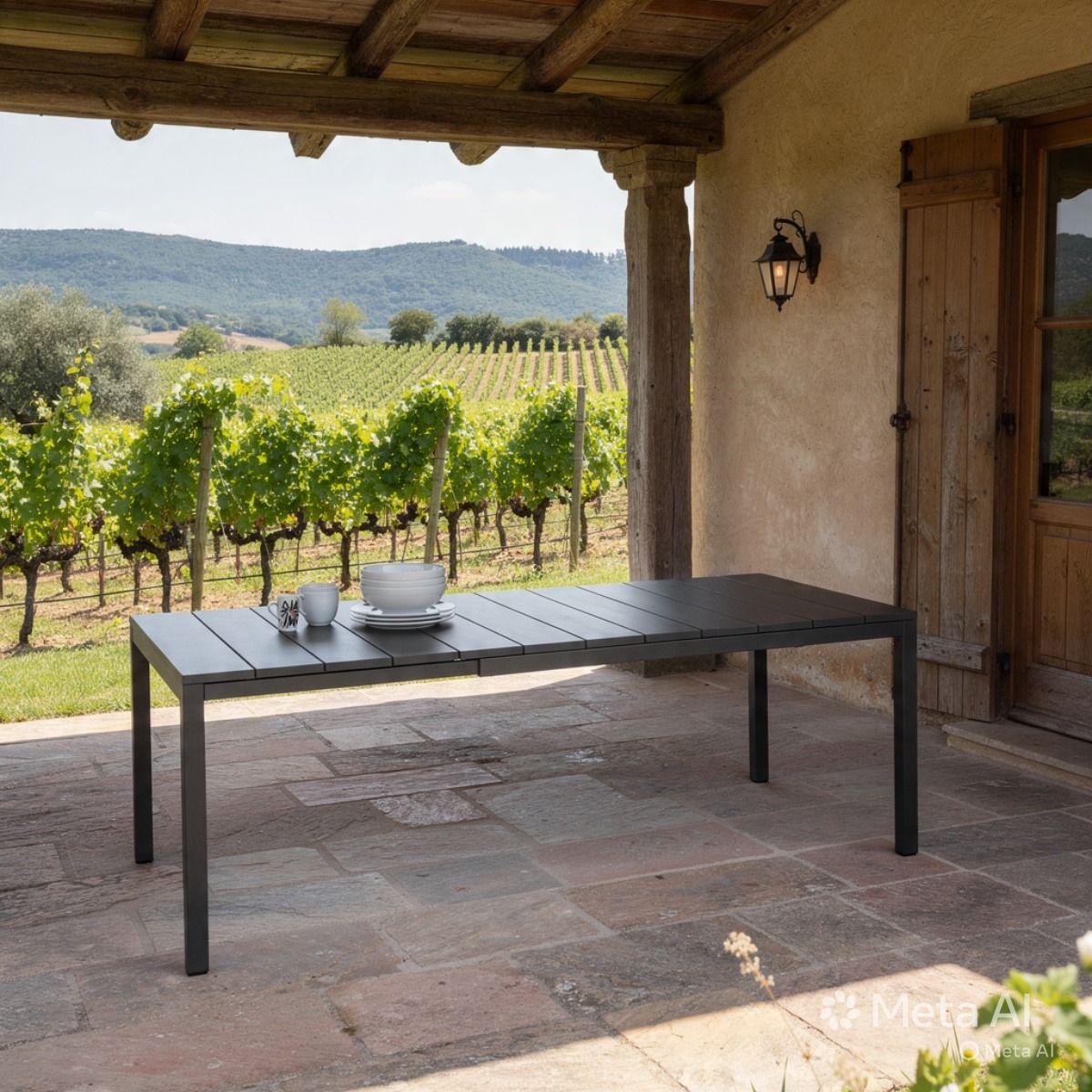 NARDI OUTDOOR - TAVOLO ALLUNGABILE RIO CM 140X85 ANTRACITE