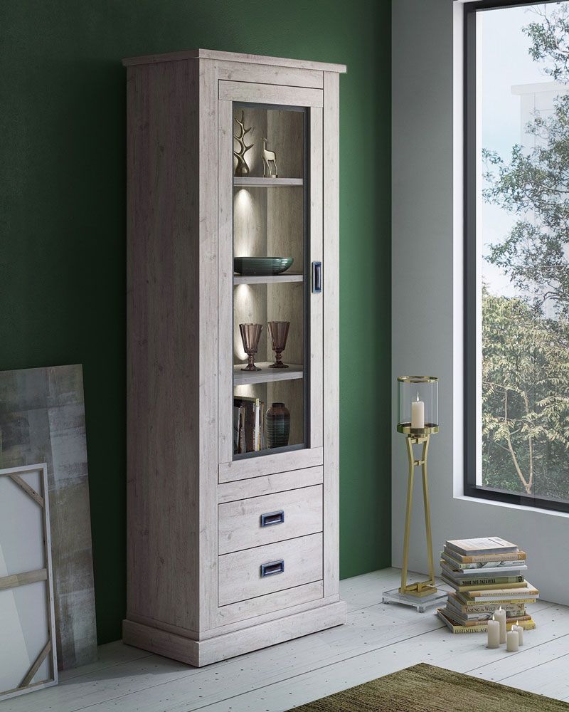 VETRINA MOD. ANTHONY CM 72.3X40 H. 204 ANCONA OAK