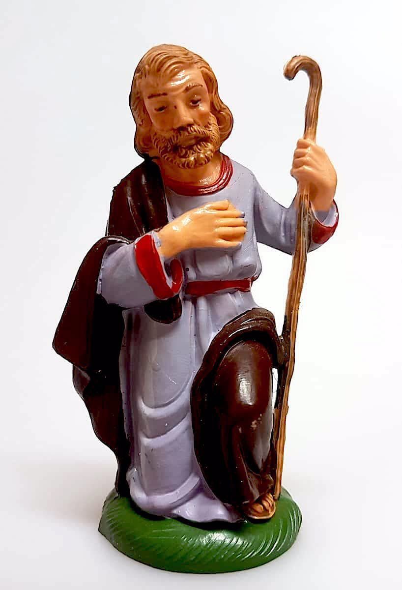 STATUINA SAN GIUSEPPE IN PVC A COLORI VIVACI H. 10CM